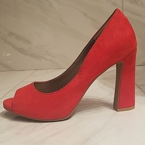 Open toe Classic Red high heels size 8